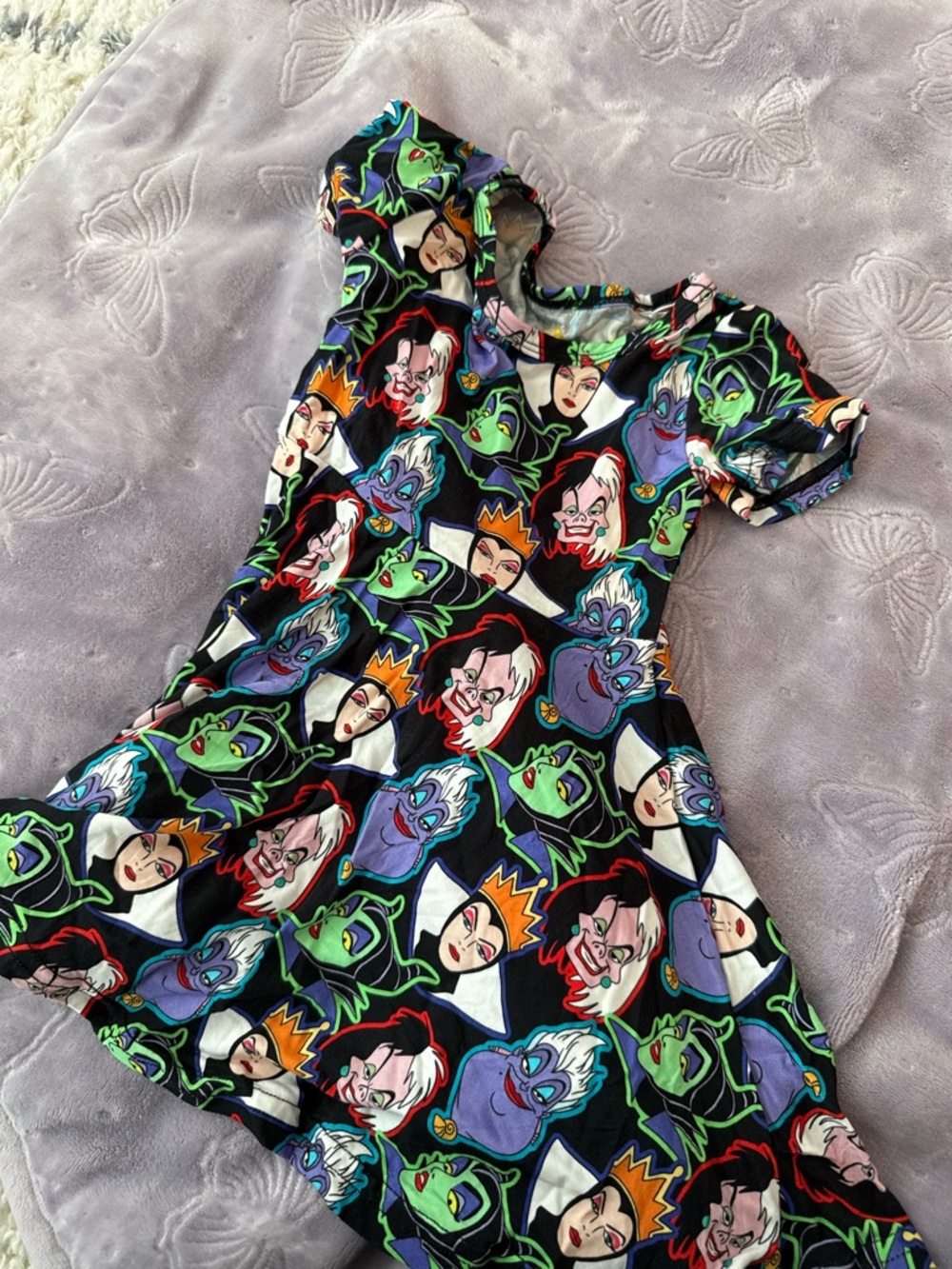 Six southern babes SSB Girls' Skater Dress with Colorful Villain Faces